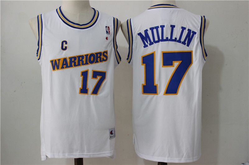 Men Golden State Warriors 17 Mullin White Throwback NBA Jerseys